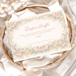 Blush Pink Garden Baroque Diapper Raffle エンクロージャーカード