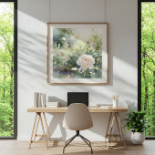 Blush Pink Garden Roses ポスター