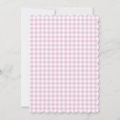 Blush Pink Gingham Baby Shower Invitation 招待状 (裏面)