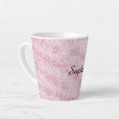 Blush Pink Glitter Sparkle Christmas カフェラテマグ (左アングル)