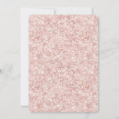 Blush Pink Glitzy Glitter Sparkle Bridal Shower 招待状 (裏面)