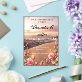 Blush Pink Gold Acrylic Wedding Invitation | Roman アクリル招待状 (インサイチュ (ウェディング))