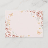 Blush Pink Gold Floral Quinceanera  Details エンクロージャーカード (裏面)