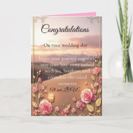 blush pink gold Folded Greeting Card カード