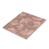 Blush Pink Gold Ginkgo Leaves Elegant Botanical 7 タイル (側面)