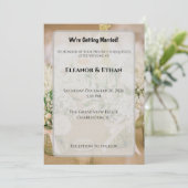 Blush Pink & Gold Glitter Rustic Elegant Wedding I 招待状 (スタンド正面)