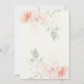 Blush Pink & Gold Lace Girl Baby Shower 招待状 (裏面)