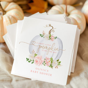 Blush pink gold little pumpkin スタンダードカクテルナプキン