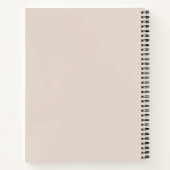 Blush Pink Gold Minimalist Notebook ノートブック (裏面)