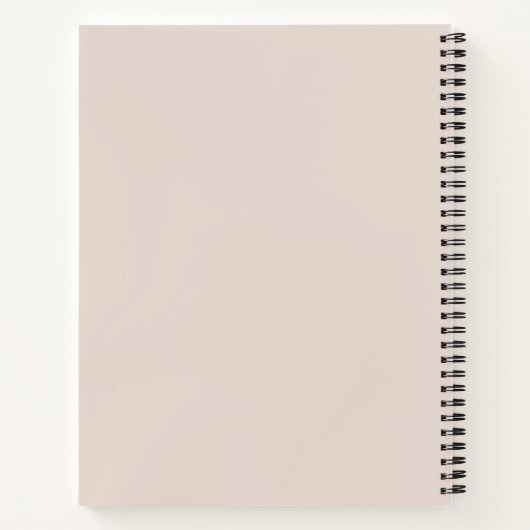 Blush Pink Gold Minimalist Notebook ノートブック (裏面)