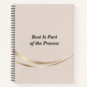 Blush Pink Gold Minimalist Notebook ノートブック (正面)