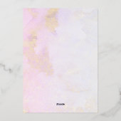 Blush Pink & Gold Ornament Photo Christmas  箔シーズンカード (裏面)