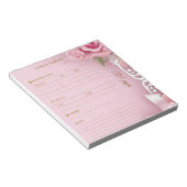 Blush pink gold pastel watercolo fittness Planner  ノートパッド (アングル)