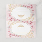 Blush Pink Gold Quinceanera プレイスカード (外部開封)