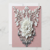 Blush Pink & Gold Sunset Wedding InvitatInvitation 招待状 (裏面)