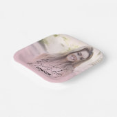 Blush Pink Gradient Photo Birthday Dinner ペーパープレート (傾斜あり)