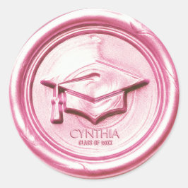 Blush Pink Graduation Cap  Wax Seal ラウンドシール