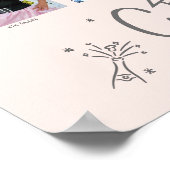 Blush Pink Graduation K–12 Photo Collage Doodles ポスター (角)