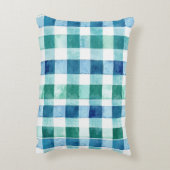 Blush Pink Green Glitter Stripes Christmas   アクセントクッション (裏面(縦))