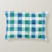 Blush Pink Green Glitter Stripes Christmas   アクセントクッション (裏面)