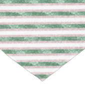 Blush Pink Green Glitter Stripes Christmas   テーブルクロス (アングル)