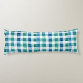 Blush Pink Green Glitter Stripes Christmas   ボディピロー (裏面)