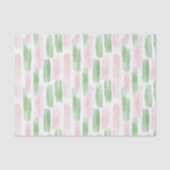 Blush Pink Green White Streaks Birthday 薄葉紙 (正面)