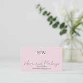 Blush Pink Hair & Beauty Business Card SM Icons 名刺 (スタンド正面)