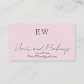 Blush Pink Hair & Beauty Business Card SM Icons 名刺 (正面)