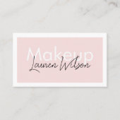  Blush Pink Hair, Makeup & Beauty Business Card 名刺 (正面)