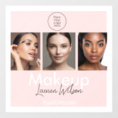  Blush Pink Hair, Makeup & Beauty Studio Branding  ウィンドウサイン (シート)