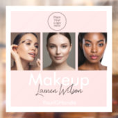  Blush Pink Hair, Makeup & Beauty Studio Branding  ウィンドウサイン (シート2)