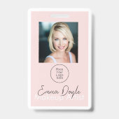  Blush Pink Hair, Makeup & Beauty Studio Branding  バッジ (正面)