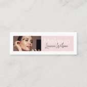 Blush Pink Hair, Makeup & Beauty Studio Mini スキニー名刺 (正面)