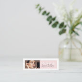Blush Pink Hair, Makeup & Beauty Studio Mini スキニー名刺 (スタンド正面)