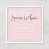  Blush Pink Hair, Makeup, Beauty Studio Square   スクエア名刺 (裏面)