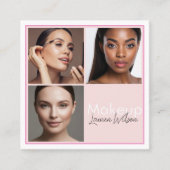  Blush Pink Hair, Makeup, Beauty Studio Square   スクエア名刺 (正面)