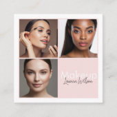 Blush Pink Hair, Makeup & Beauty Studio Square スクエア名刺 (正面)