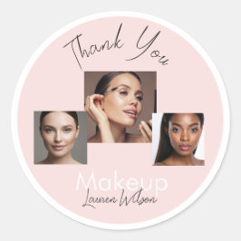 Blush Pink Hair, Makeup & Beauty Thank you  ラウンドシール