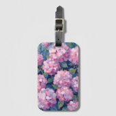 Blush Pink Hydrangeas Floral ラゲッジタグ (正面縦)