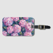 Blush Pink Hydrangeas Floral ラゲッジタグ (正面横)