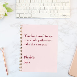 Blush pink inspirational goal quote 2026 プランナー手帳