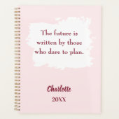 Blush pink inspirational quote 2026 プランナー手帳 (正面)
