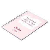 Blush pink inspirational quote goals ノートブック (左側)