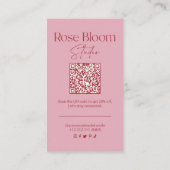 Blush Pink Instagram Business Card 名刺 (裏面)