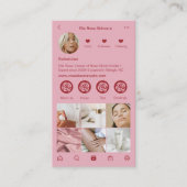 Blush Pink Instagram Business Card 名刺 (正面)