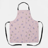 Blush Pink Japanese Rosemary Floral Pattern エプロン (正面)