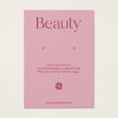 Blush Pink Jewelry Earring Display Card (正面)