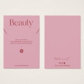 Blush Pink Jewelry Necklace Display Card (正面&裏面)