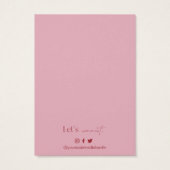 Blush Pink Jewelry Necklace Display Card (裏面)